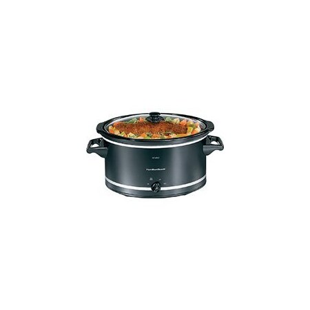 HAMILTON BEACH Hamilton Beach 33182 Slow Cooker, 120 V, 375 W, 8 qt Capacity, Black/Silver 33182